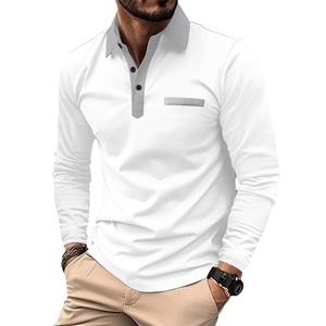 Camisetas de Manga Larga de Otoño, Camiseta Polo con Logotipo, Camisas de Negocios de Empresa, Ropa de Trabajo Personalizada de Algodón, Camisetas Polo para Hombre - Product Image 5