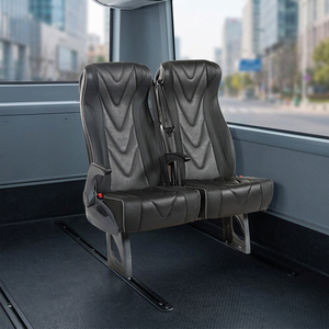 High Quality Comfortable Leather Passenger Bus Seats 2-Point Safety Belts Sliding <b>Footrest</b> Movement Model GS 501 Standard Size - Product Image 3