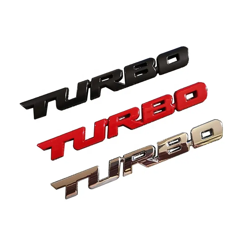 Badges circulaires rouges universels, emblèmes en métal de haute qualité pour portes arrière de voiture, autocollant pour Turbo
