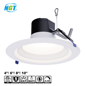 โคมไฟติดเพดานแบบฝัง LED สำหรับใช้งานเชิงพาณิชย์ ขนาด 6 นิ้ว 8 นิ้ว 10 นิ้ว กำลังไฟ 40W/30W/20W ปรับอุณหภูมิสีได้ หรี่แสงได้ สินค้าจากสหรัฐอเมริกา - Product Image 1