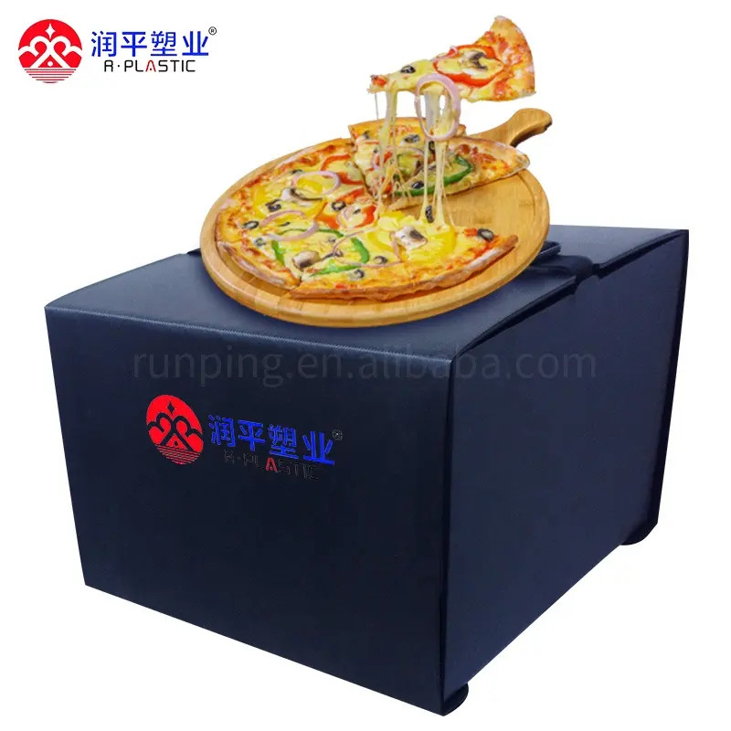 Correx Plastic corrugated pizza delivery box for scooter bike