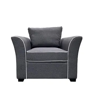 İskandinav mobilya Modern salon Accent gri döşemeli koltuk oturma odası kanepe sandalyeler ile tabure