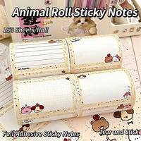 Bloc-notes autocollant de dessin animé, notes adhésives mignonnes en forme d'animaux, marqueurs d'index pour journal, agenda, bureau