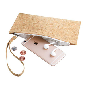 Multifunctional cosmetic bag, cork bag, wood grain makeup brush and <b>tool</b> organizer, pencil case, mobile phone organizer. - Product Image 1