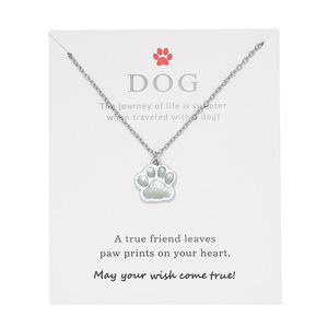 Moda verde azul que brilla en la oscuridad encanto luminoso mascota perro pata colgante collar joyería para mujer - Product Image 2