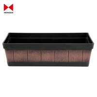 Boîtes de pots de fleurs en plastique à rainure rectangulaire extérieure et intérieure, pots de plantation de légumes ou de fleurs