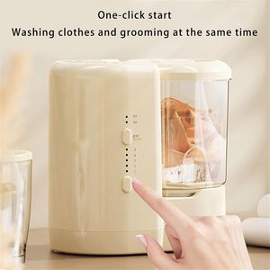 เครื่องทำความสะอาดแปรงแต่งหน้า 2-in-1 และเครื่องซักผ้าขนาดเล็กแบบพกพา ชาร์จผ่าน USB พร้อมถ้วยคู่ - Product Image 2