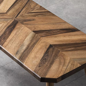 Herringbone <strong>Walnut</strong> <strong>Coffee</strong> <strong>Table</strong> Set Mid Century Round Wooden Side <strong>Table</strong> Set <strong>Nesting</strong> <strong>Table</strong> Minimalist Living Room - Product Image 1