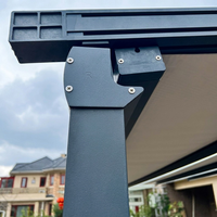 Pérgola Retráctil de Lujo con Techo de Aleación de Aluminio y Control Remoto, Toldo Plegable Moderno con Lona para Patio y Uso en Exteriores