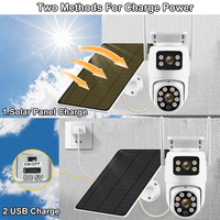 Caméra de sécurité solaire Wifi Tuya à double objectif, détection de mouvement, alarme de liaison, 4K 8MP, carte SIM 4G, enregistrement sur carte TF, H.265, IP66