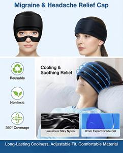Casquette pliable pour soulager les migraines en extérieur, casquette en gel chaud et froid pour le camping, les urgences et les premiers secours, ajustement personnalisé à 360° - Product Image 2