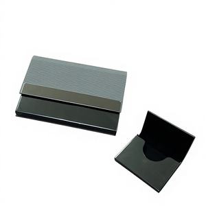 Porte-cartes ATM élégant pour affaires, en cuir et métal, logo personnalisé, sécurisé, fait main, porte-cartes multi-cartes, utilisation au bureau, cadeau à bas prix - Product Image 1