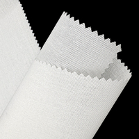 Tissu d'interlining pour casquette Oxford de haute qualité, respirant, blanc avec colle, LDPE 330GSM 0.23