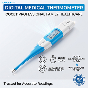 <span class=keywords><strong>COET</strong></span> CE Certificado Personalizar Logo Impermeable IP47 Termómetro Electrónico Médico Clínico Oral Axila Termómetro Digital - Product Image 6