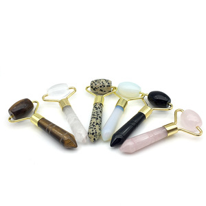chul natural rose quartz roller, beauty container, white crystal spotted <strong>protein</strong>, tigers eye, black agate massagers, - Product Image 4