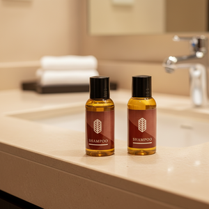 Fournitures hôtelières de qualité certifiée, articles de toilette pour chambre d'hôtel avec savon d'hôtel, mini gel douche, trousse dentaire, rasoir, trousse de couture, bonnet de douche - Product Image 3