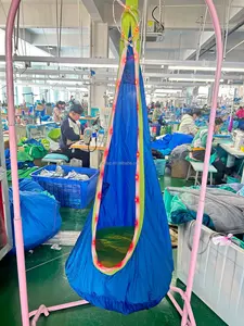 Su misura All'aperto durevole per Bambini sedia appesa bambino amaca altalena con luce LED <span class=keywords><strong>Nylon</strong></span> sensoriale amaca per soggiorno - Product Image 4