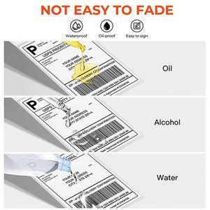 4x6 250pcs Fanfold vận chuyển nhãn dán nhãn tự dính nhãn đục lỗ trực tiếp nhiệt vận chuyển nhãn cho Máy in nhiệt - Product Image 5