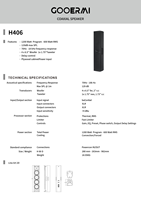 Haut-parleur colonne coaxial passif H406 4 x 6,5 pouces, 129 dB SPL max, en contreplaqué, pour sonorisation PA, idéal pour églises, scènes et événements en direct