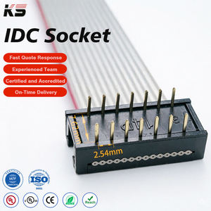 Idc Dip <b>Plug</b> Connector Flat 2.54 mm Pitch Ribbon Cable Female and Male 14pin - Product Image 1