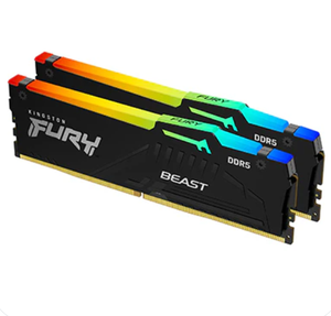 K-ingston <span class=keywords><strong>FURY</strong></span> <span class=keywords><strong>BEAST</strong></span> <span class=keywords><strong>DDR5</strong></span> 16GB 6400*2 <span class=keywords><strong>RGB</strong></span> เดสก์ท็อปเมมโมรี่สีดำ Expo ต้นฉบับใหม่6800 7200 - Product Image 1