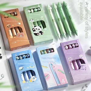 Panda haute couleur valeur presse Gel stylo 0.5mm plastique effaçable école primaire 3e année spécial thermique effaçable noir phrase - Product Image 2
