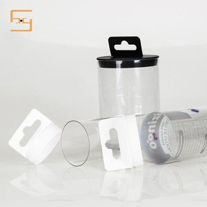 Tubo Cilindrico in Plastica Trasparente Personalizzato con Tappo a Scatto per Confezionamento di Stoviglie - Product Image 3