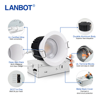 Rond Carré LED COB Downlight Encastré Led Plafonnier Étanche Spot Led 15W 25W 35W Intérieur Salle De Bains Balcon Lumière
