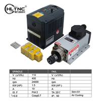 Kit moteur de broche refroidi par air en stock au Mexique 2,2 kW/1,5 kW 24000 tr/min ER20 ER11 avec VFD 110 V 220 V pour routeur CNC, fraisage et gravure