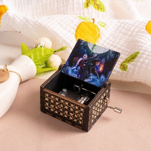 DAMAI Melody This Is Halloween Decoración para el Hogar Caja Musical de Madera Grabada con Diseño de Halloween Regalo para Niños y Niñas San Valentín Navidad - Product Image 3