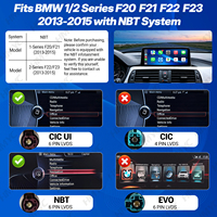 Pantalla Multimedia Inalámbrica CarPlay y Android Auto con Pantalla Táctil HD de 10.25 Pulgadas Compatible con las Series 1 y 2 F20 F21 F22 F23 2013-2015 con NBT