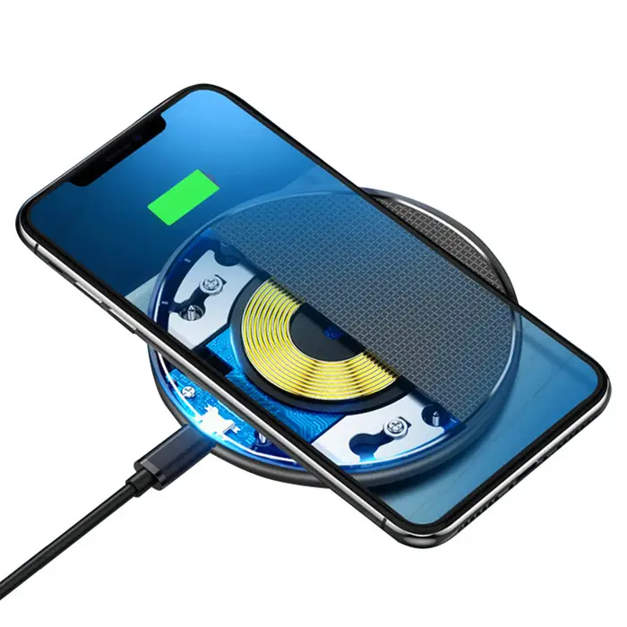 WYB 2022 Qi 15W 10W Fast Mobile Cargador Phone Charger Wireless Car Charging Pad Wireless Charger Adapter For Samsung Iphone