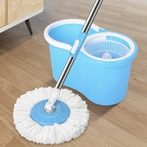 Round Head Mopping Set Telescopic Handle Mop Bucket Spin Bucket Household Cleaning Floor Twist Mop for Home
