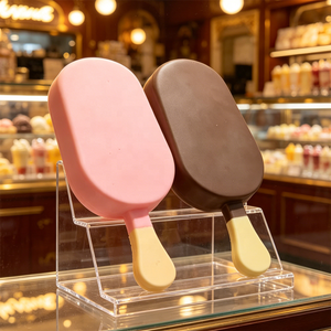 Modèle de barre de crème glacée à rebond lent en PU, bicolore, avec revêtement lisse, pour ornement de bureau, vitrine de café et photographie culinaire - Product Image 3