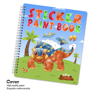 <span class=keywords><strong>Libros</strong></span> para Colorear Personalizados para Niños de 3 Años, Más Vendidos, con Pegatinas, Encuadernación en Espiral, Tapa Blanda, Impresión Offset - Product Image 1