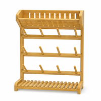 Séchoir à biberons professionnel en bambou, support vertical de rangement pour comptoir de cuisine, pour accessoires d'alimentation