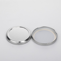 53 #58 #63 #70 #82 # Couvercles en métal argenté brillant Fermeture de bouteille Couvercles torsadés Bouchons pour bocaux en verre alimentaire Conteneurs