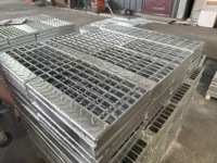 Marche d'escalier en acier inoxydable T4 avec bord dentelé, anti-corrosion, pour plateformes d'échelles industrielles