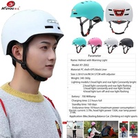 Forefair-casque de vélo moulant à LED, lumière Rechargeable à l'intérieur, casque de skate, de vélo de montagne et de route, pour scooter, nouveau