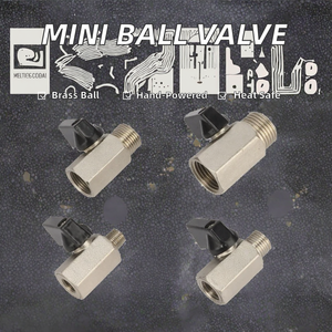 Mini Válvula de Bola de Latón 1/8'' 1/4'' 3/8'' 1/2'' BSP Rosca Macho a Hembra, Cierre Manual de Alta Temperatura para Aire/Aceite/Agua - Product Image 3