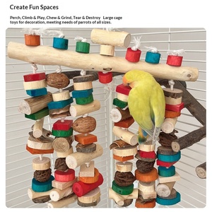 Soporte de Madera para Loros y Amazonas, para Aliviar el Aburrimiento y Acondicionar el Pico, para Loros Medianos a Grandes - Product Image 3