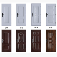 Porte d'entrée moderne en acier et bois assemblée sur mesure, insonorisée pour usage intérieur, exportation vers l'Amérique du Sud et l'Afrique