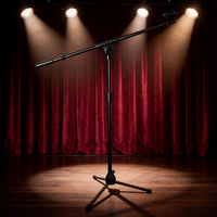 Support de microphone professionnel avec bras articulé réglable - Support de micro en métal robuste pour scène, studio