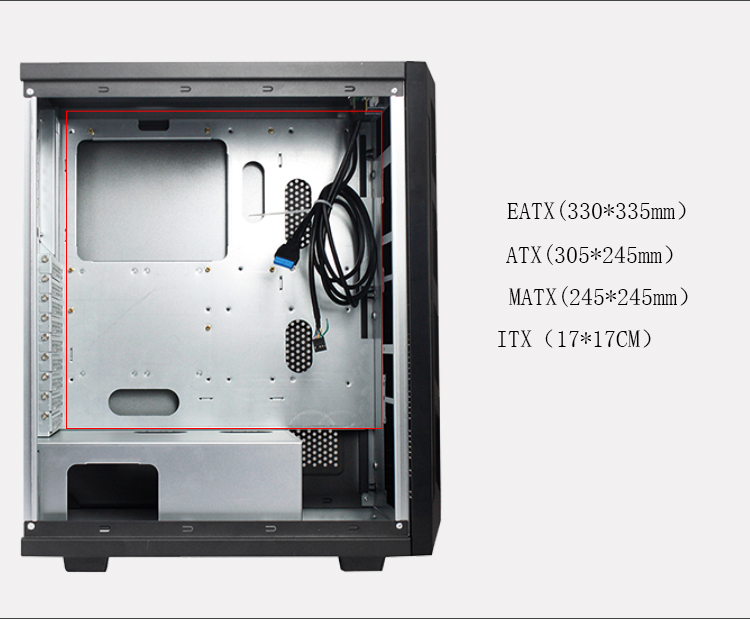 Black new Design OEM High Flow Performance tower computer PC Computer