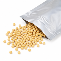 Sachet refermable en aluminium argenté, résistant à la lumière, à l'humidité et à l'oxygène, de qualité alimentaire, pour l'emballage des céréales, des noix et des grains