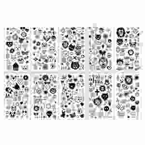 Pegatinas de tatuaje de dedo con diseño de chica sexy para clavícula, personalizadas al por mayor, removibles, impermeables, de papel negro, estilo mano - Product Image 1
