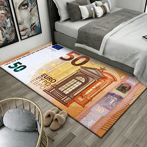 Alfombra con Diseño de Dinero, Alfombras de <span class=keywords><strong>Cien</strong></span> Dólares y <span class=keywords><strong>Euros</strong></span> para Habitación, Juego de Alfombras para Cocina, Alfombras para Dormitorio, Decoración para el Hogar y Eventos - Product Image 5