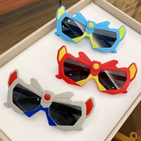 Lunettes de soleil tendance pour enfants UV400, motif robot mecha, monture intégrale TR90, verres PC, logo personnalisé, unisexe, protection solaire, pour sports de plein air