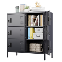 Armoire de rangement industrielle en fer avec clés, finition thermolaquée, design réglable pour salle de sport, bureau, école
