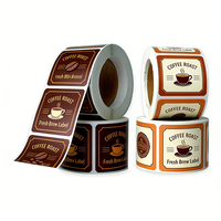 Rouleau d'autocollants en vinyle imperméable personnalisé Jinyu, logo de marque, étiquettes d'emballage pour boîtes rondes, étiquettes personnalisées pour emballages cadeaux